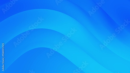 Abstract Blue Gradient Wave Background Smooth Curves and Dynamic Flow