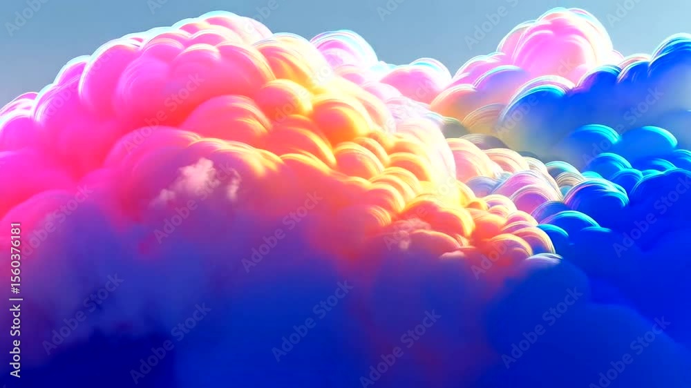 Colorful abstract cloud formation