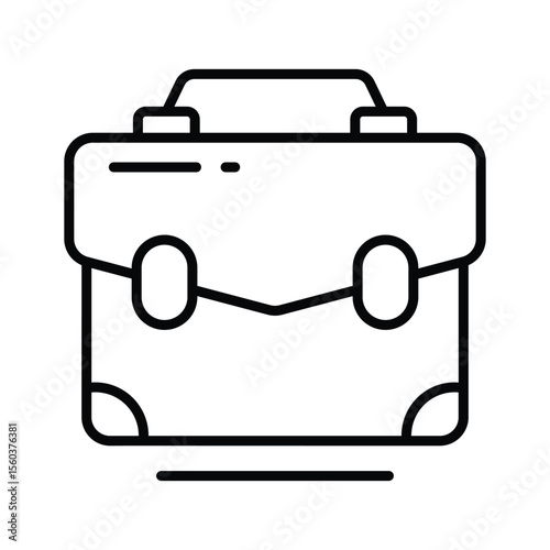 A linear style icon of business bag is ready for premium use