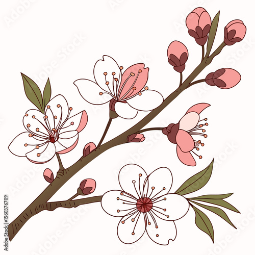 seamless floral pattern with flowers and leaves