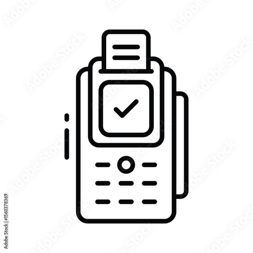 Easy to edit outline icon of pos device