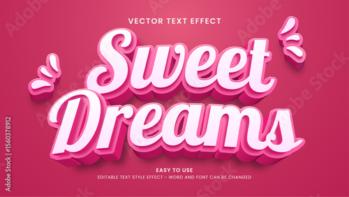 sweet dreams editable text effect