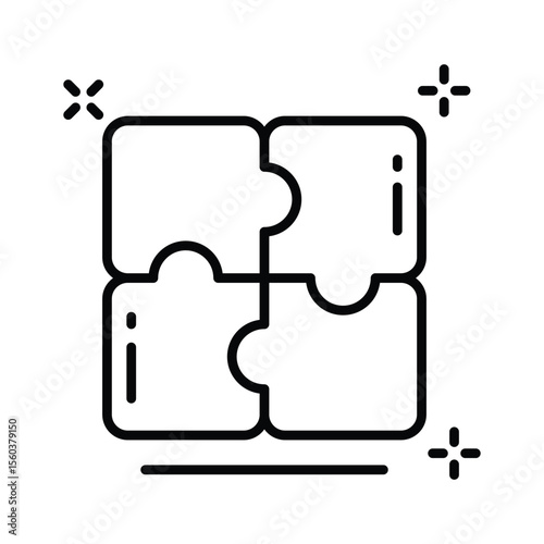 A trendy outline icon of smart problem solving
