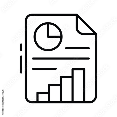 A visually appealing outline icon showing annual report