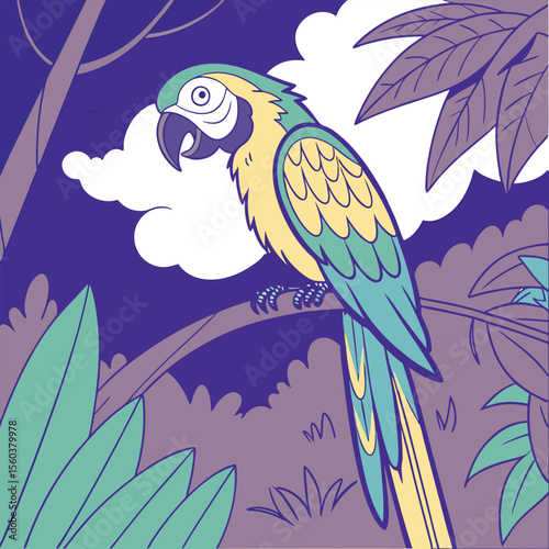 seamless pattern with parrot