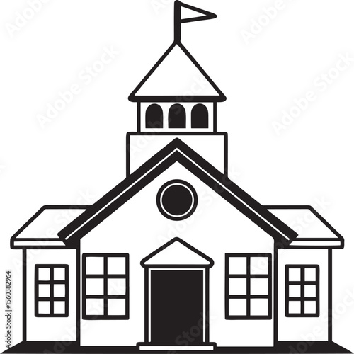 Church, house, and building silhouette vector icons illustrate real estate and residential architecture symbols