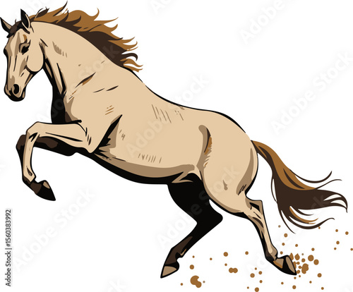 Running horse vector illustration