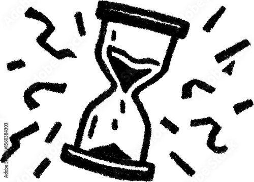 Countdown clock with streamers: celebration and anticipation theme