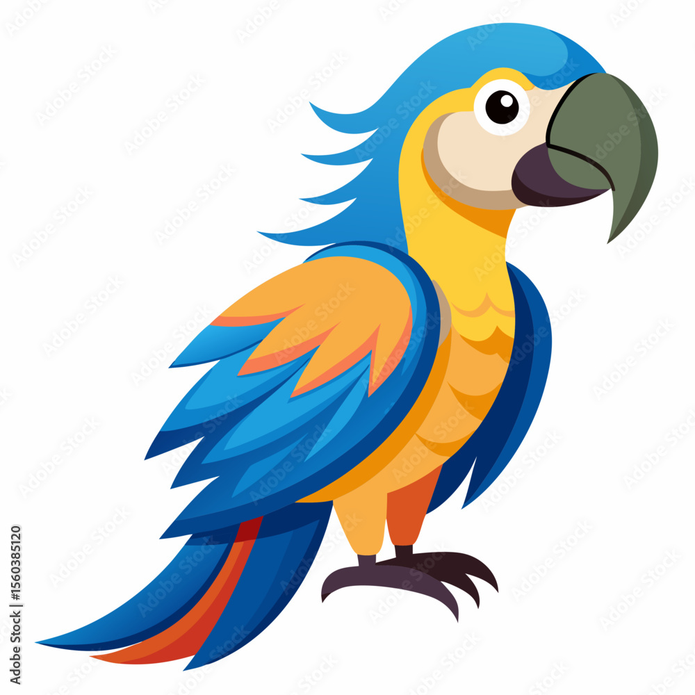 Fototapeta premium macaw clipart Minimalist concept vector illustration