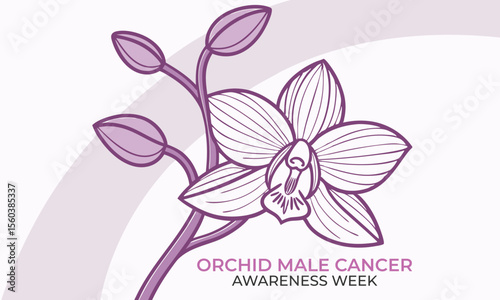 Orchid Male Cancer Awareness Week. Concept Design.