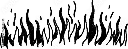 Decorative border design with stylized flame pattern for creative projects