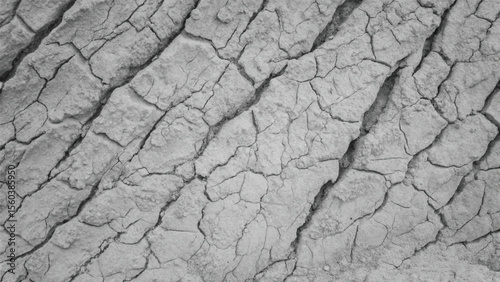 A rough, dry, cracked bark pattern on an old tree, resembling textured ground in a drought-stricken desert