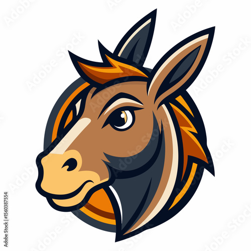 Baby donkey mascot logo design