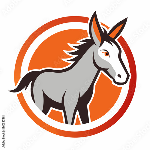Baby donkey mascot logo design