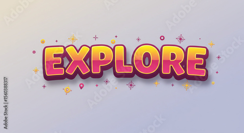 Embark on an Adventure Explore the World with Vibrant Typography