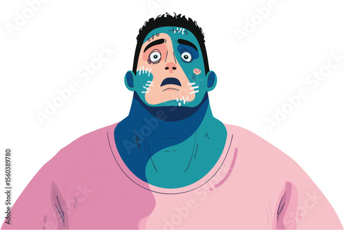 Cartoon vector illustration of a Halloween zombie character