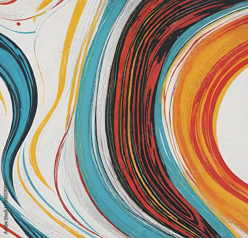 Abstract colorful background. Backdrop with waves. Digital art. Pattern design. Beautiful illustration. Decoration wallpaper.
