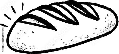 Braided bread sketch on parchment with artistic texture for culinary design