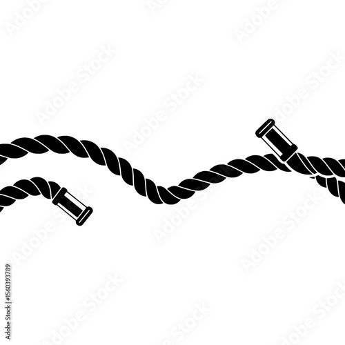 Braided Rope Detail: A close-up of a sturdy braided rope, emphasizing its strength and texture against a clean background, suggesting concepts of connection, security, and nautical themes.