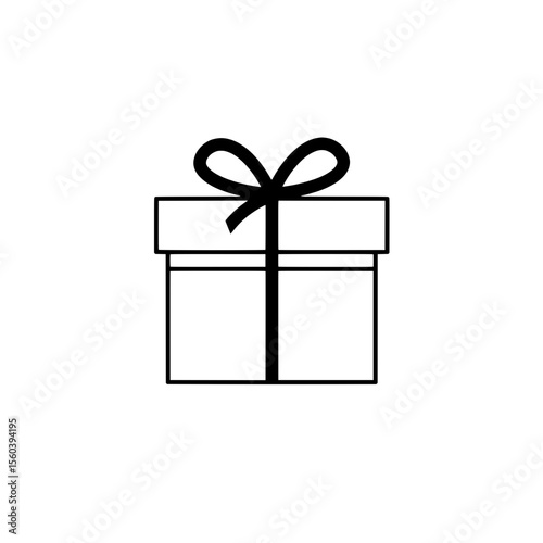 Gift Box Illustration: A simple, elegant illustration of a present box, perfect for conveying themes of giving, celebration, and surprise.
