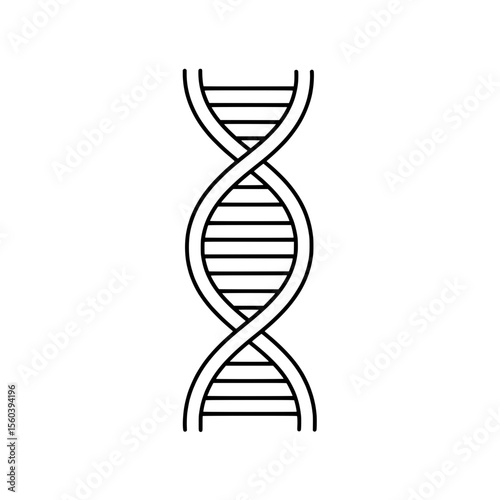 DNA Helix: A detailed illustration of a DNA helix, showcasing the elegant double helix structure of the genetic blueprint for life.