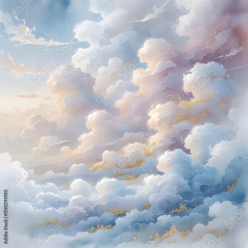 Wallpaper Mural blue sky with clouds Torontodigital.ca