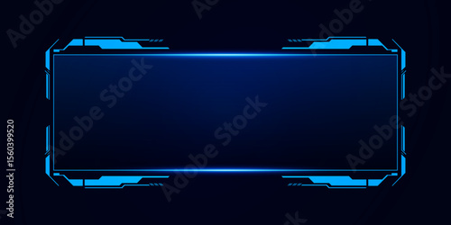 Sci fi futuristic user interface, HUD template frame design, Technology abstract background	
