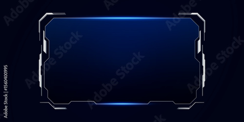Sci fi futuristic user interface, HUD template frame design, Technology abstract background	
