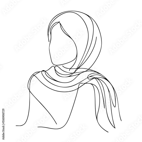 Woman in a hijab with a serene mood representing modesty and faith