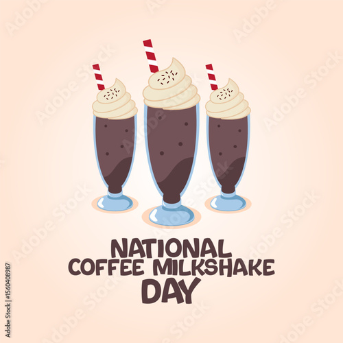 vector graphic of National Coffee Milkshake Day ideal for National Coffee Milkshake Day celebration