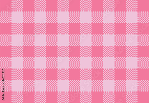 pink checkered background, pink pastel gingham seamless pattern, repeat tartan wallpaper design for fabric, paper, cloth illustration