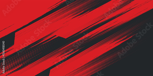 Background, contrast red and black color abstract template for business design. Technology style. You can use it for advertising, sports posters, templates. vector background