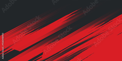 Background, contrast red and black color abstract template for business design. Technology style. You can use it for advertising, sports posters, templates. vector background