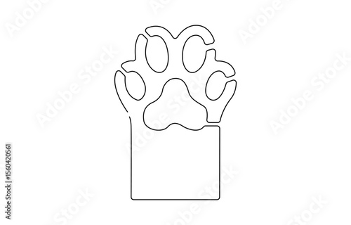 Continuous Line Drawing of Adopt Me Icon. Hand Drawn Symbol, Continuous Line Drawing of Adopt Me Icon. Hand Drawn Symbol Vector Illustration.