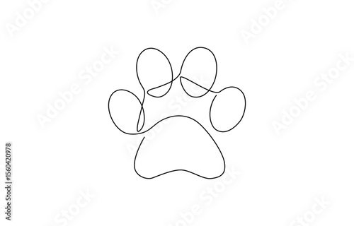 Continuous Line Drawing of Adopt Me Icon. Hand Drawn Symbol, Continuous Line Drawing of Adopt Me Icon. Hand Drawn Symbol Vector Illustration.