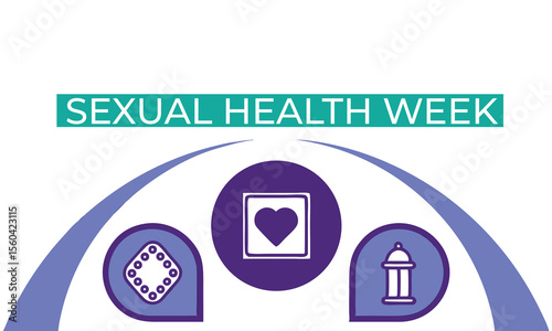 Sexual Health Week. Sexual concept Design Background.