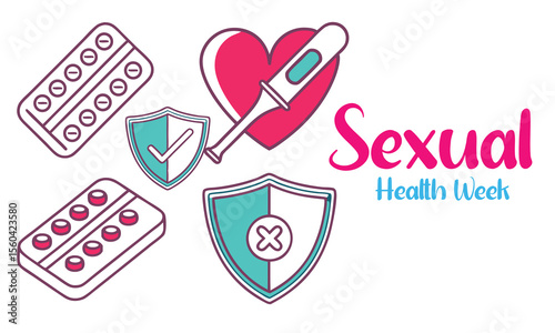 Sexual Health Week. Sexual concept Design Background.