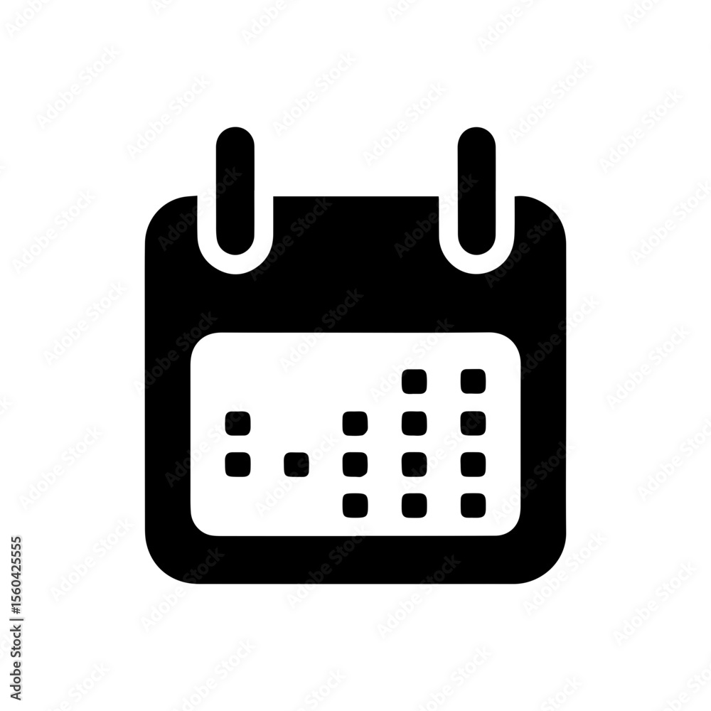 minimalist calendar icon on transparent background minimalist calendar icon on transparent background