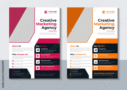 Modern Business Flyer Design Template, Annual Report, Marketing, layout, Vector Illustrator