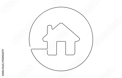 Continuous drawing of one line of an web site. Web concept. Web site, isolated white background, Vector continuous one line power button illustration, hand drawn.