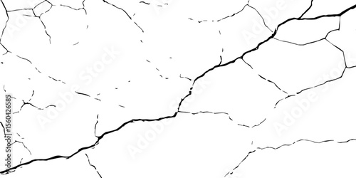 closeup of cracks and fissures of peeling paint on a transparent background-Old concrete wall with cracked flaking paint
