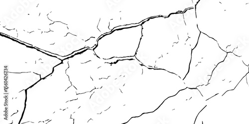 closeup of cracks and fissures of peeling paint on a transparent background-Old concrete wall with cracked flaking paint
