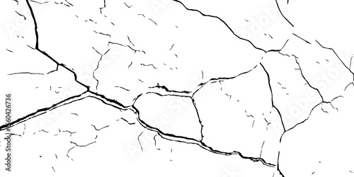 closeup of cracks and fissures of peeling paint on a transparent background-Old concrete wall with cracked flaking paint
