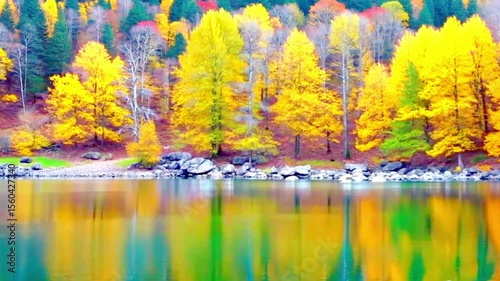 Where the natural beauty of colorful plants, still water, and rocks shines.