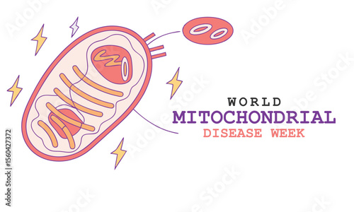 World Mitochondrial Disease Week. Mitochondrial Concept Design.