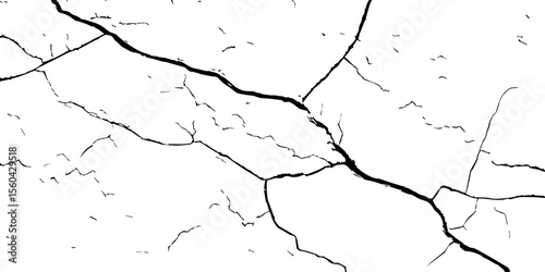 closeup of cracks and fissures of peeling paint on a transparent background-Old concrete wall with cracked flaking paint
