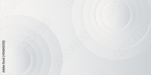 Abstract white gray background. Vector abstract graphic design banner pattern presentation background web template. grey abstract background with white circle lines. Geometric stripe line art design. 