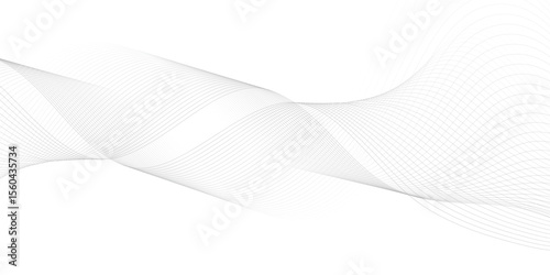 Abstract wave element for design. Digital frequency track equalizer. Stylized line art background. Vector illustration. Wave with lines created using blend tool.