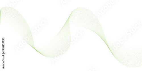 Abstract wave element for design. Digital frequency track equalizer. Stylized line art background. Vector illustration. Wave with lines created using blend tool.