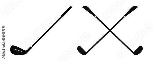 golf club flat icon. golf stick for sports element. vector illustration